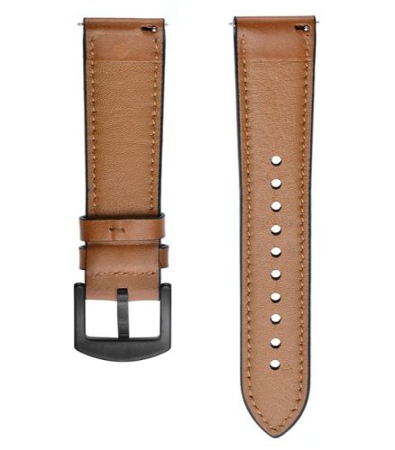 22mm leather strap for Amazfit/Huawei/Samsung smartwatches - brown