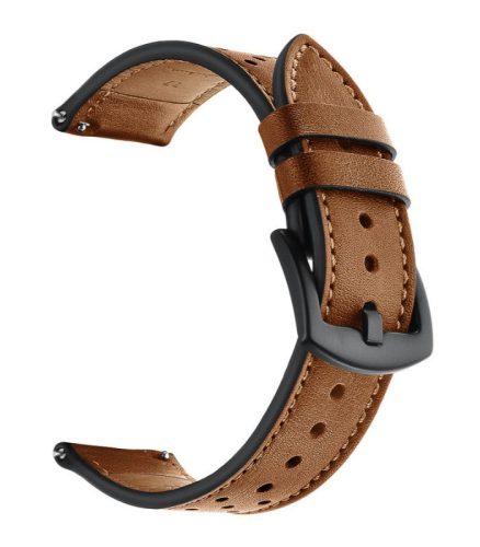 22mm leather strap for Amazfit/Huawei/Samsung smartwatches - brown