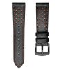 22mm leather strap for Amazfit/Huawei/Samsung smartwatches - black