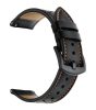 22mm leather strap for Amazfit/Huawei/Samsung smartwatches - black
