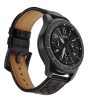 22mm leather strap for Amazfit/Huawei/Samsung smartwatches - black