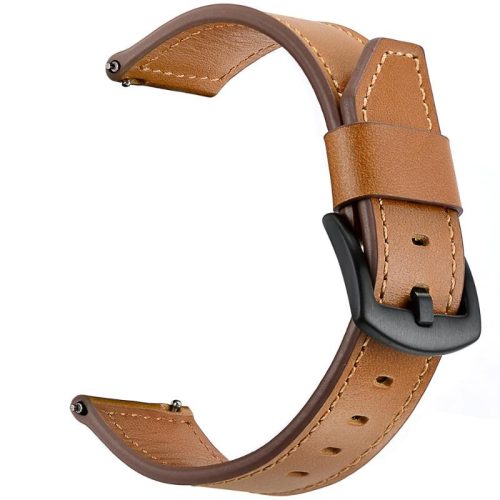 22mm leather strap for Amazfit/Huawei/Samsung smartwatches - brown