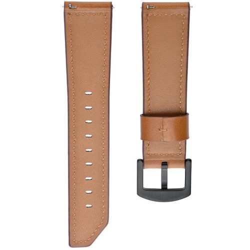 22mm leather strap for Amazfit/Huawei/Samsung smartwatches - brown
