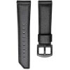 22mm leather strap for Amazfit/Huawei/Samsung smartwatches - black