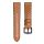 22mm leather and silicone strap for Huawei/Samsung/Xiaomi smartwatches - brown