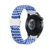 20mm szövet szíj Garmin/Huawei/Samsung okosórához - kék fehér