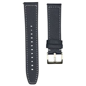   22mm vegan leather strap for Amazfit/Huawei/Samsung smartwatches - black