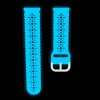 20mm szilikon szíj Amazfit/Garmin/Huawei/Samsung okosórához - foszforeszkáló kék