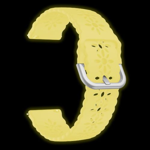 20mm szilikon szíj Amazfit/Garmin/Huawei/Samsung okosórához - foszforeszkáló rózsaszín